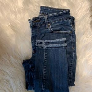 Loft jeans size 2 frayed ends